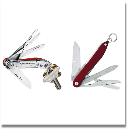 LEATHERMAN STYLE POCKET MULTI-TOOL

The Style keychain tool from Leatherman is no bigger than your house key and weighs even less. But don't be fooled by its size. This little survival tool has four great features for everyday situations and not-so-everyday emergencies. You want to carry less and the Style lets you do that without sacrificing versatility.